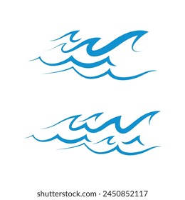 Abstract Water wave vector illustration design background