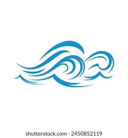 Abstract Water wave vector illustration design background