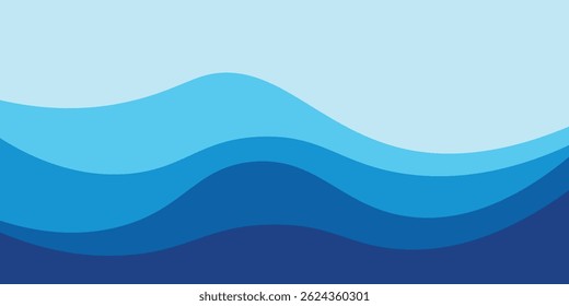 Abstract Water wave vector illustration design background