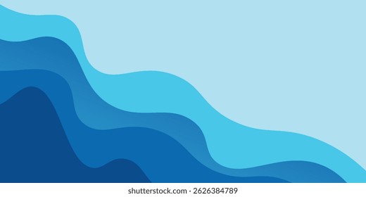 Abstract water wave vector illustration design background. vector