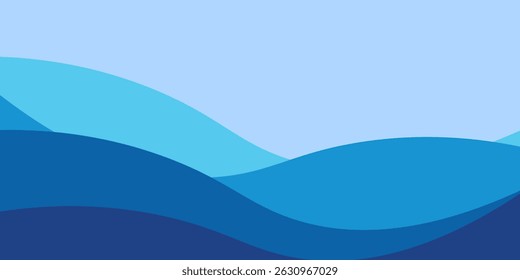 Abstract Water wave vector illustration design background