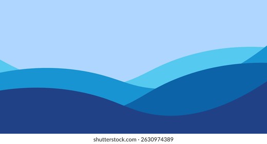 Abstract Water wave vector illustration design background