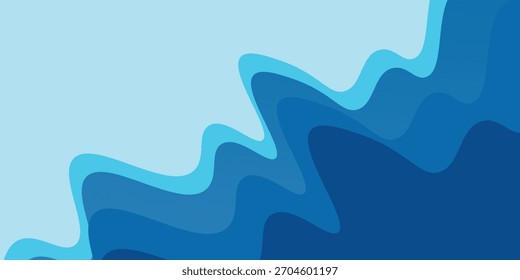 Abstrakte Wasserwelle, Vektorgrafik-Design-Hintergrund. Vektor