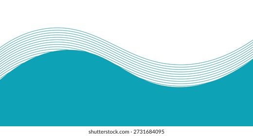 Fondo Abstractas del diseño de la Ilustración vectorial de la onda del agua. Fondo ondulado para el verano