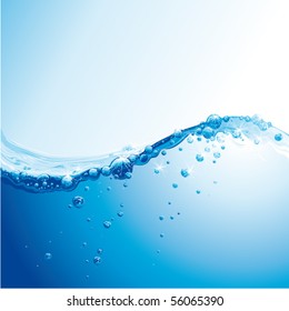 abstract water wave, vector illustration