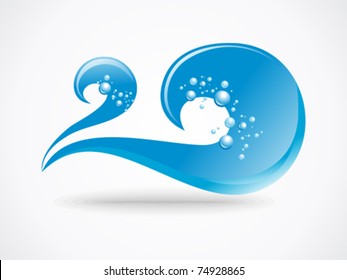 abstract water wave vector illustration
