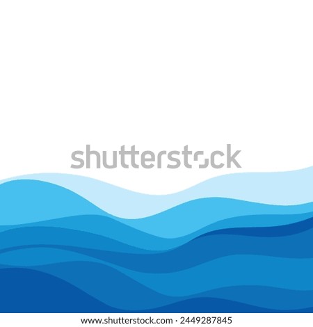 Abstract Water wave vector illustration design background