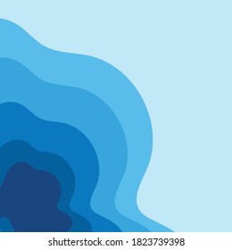 Abstrakter Wasserwache-Vektorgrafik mit Sonnengrafik-Design-Hintergrund