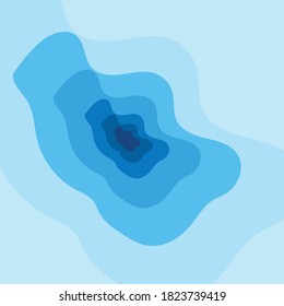 Abstract Water wave vector with sun illustration design background