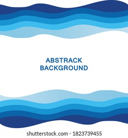 Abstract Water wave vector with sun illustration design background