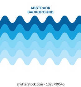 Abstract Water wave vector with sun illustration design background