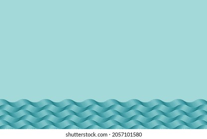 Abstract water waves design blue color gradient Modern. origami design template. Vector illustration, sea waves