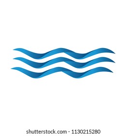 abstract water waves, logo element