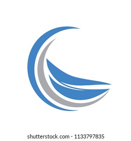 abstract water waves, logo icon