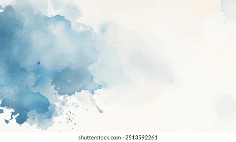 Abstract watercolor aesthetic horizontal background. Hand drawn vector splatter texture. Brush stroked painting pastel color watercolour