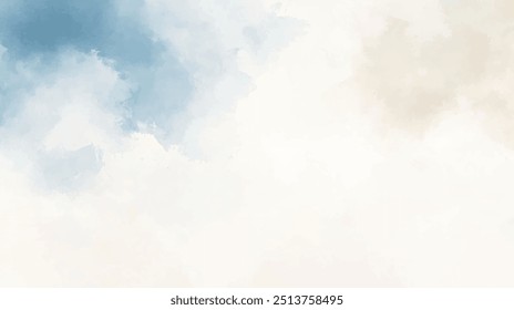 Abstract watercolor aesthetic horizontal background. Hand drawn vector splatter texture. Brush stroked painting pastel color watercolour