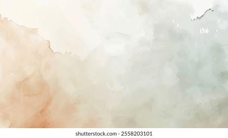 Abstract watercolor aesthetic horizontal background. Hand drawn vector splatter texture. Brush stroked painting pastel color watercolour