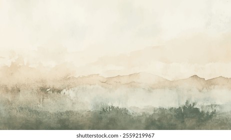 Abstract watercolor aesthetic horizontal background. Hand drawn vector splatter texture. Brush stroked painting pastel color watercolour