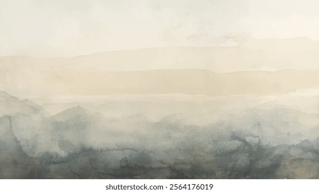 Abstract watercolor aesthetic horizontal background. Hand drawn vector splatter texture. Brush stroked painting pastel color watercolour