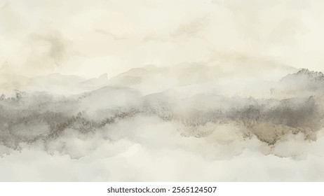 Abstract watercolor aesthetic horizontal background. Hand drawn vector splatter texture. Brush stroked painting pastel color watercolour