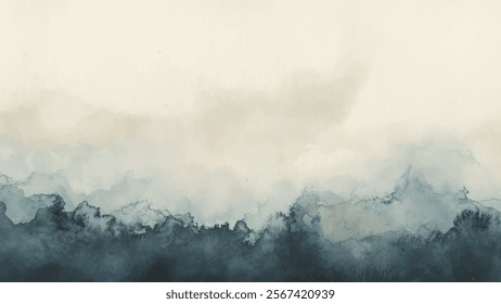 Abstract watercolor aesthetic horizontal background. Hand drawn vector splatter texture. Brush stroked painting pastel color watercolour