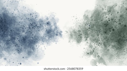 Abstract watercolor aesthetic horizontal background. Hand drawn vector splatter texture. Brush stroked painting pastel color watercolour