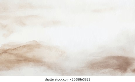 Abstract watercolor aesthetic horizontal background. Hand drawn vector splatter texture. Brush stroked painting pastel color watercolour