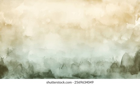 Abstract watercolor aesthetic horizontal background. Hand drawn vector splatter texture. Brush stroked painting pastel color watercolour