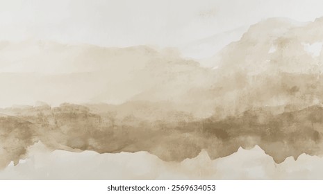 Abstract watercolor aesthetic horizontal background. Hand drawn vector splatter texture. Brush stroked painting pastel color watercolour