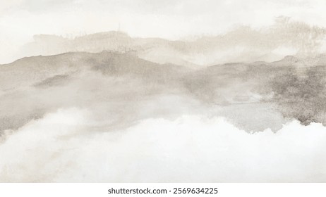 Abstract watercolor aesthetic horizontal background. Hand drawn vector splatter texture. Brush stroked painting pastel color watercolour