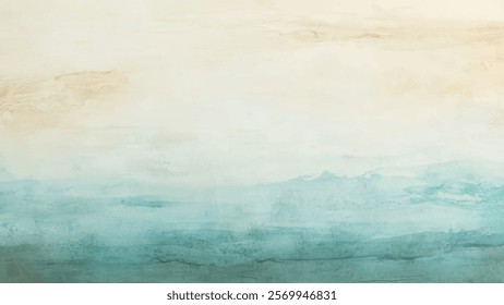 Abstract watercolor aesthetic horizontal background. Hand drawn vector splatter texture. Brush stroked painting pastel color watercolour