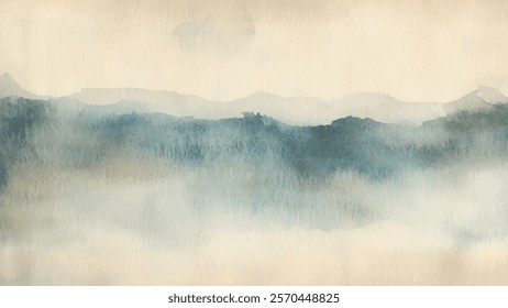 Abstract watercolor aesthetic horizontal background. Hand drawn vector splatter texture. Brush stroked painting pastel color watercolour