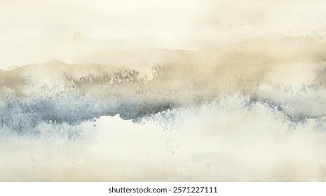 Abstract watercolor aesthetic horizontal background. Hand drawn vector splatter texture. Brush stroked painting pastel color watercolour