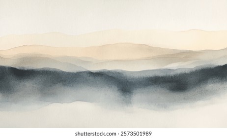 Abstract watercolor aesthetic horizontal background. Hand drawn vector splatter texture. Brush stroked painting pastel color watercolour