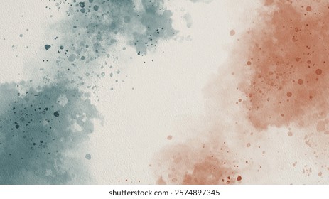 Abstract watercolor aesthetic horizontal background. Hand drawn vector splatter texture. Brush stroked painting pastel color watercolour