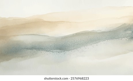 Abstract watercolor aesthetic horizontal background. Hand drawn vector splatter texture. Brush stroked painting pastel color watercolour