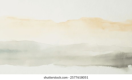 Abstract watercolor aesthetic horizontal background. Hand drawn vector splatter texture. Brush stroked painting pastel color watercolour