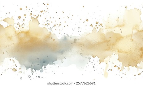 Abstract watercolor aesthetic horizontal background. Hand drawn vector splatter texture. Brush stroked painting pastel color watercolour