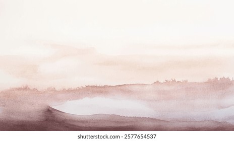 Abstract watercolor aesthetic horizontal background. Hand drawn vector splatter texture. Brush stroked painting pastel color watercolour
