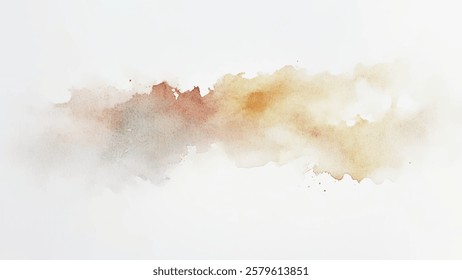 Abstract watercolor aesthetic horizontal background. Hand drawn vector splatter texture. Brush stroked painting pastel color watercolour