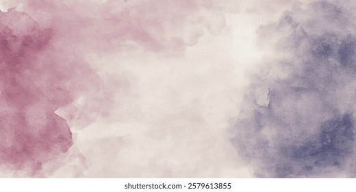 Abstract watercolor aesthetic horizontal background. Hand drawn vector splatter texture. Brush stroked painting pastel color watercolour