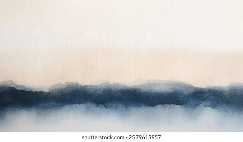 Abstract watercolor aesthetic horizontal background. Hand drawn vector splatter texture. Brush stroked painting pastel color watercolour