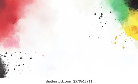 Abstract watercolor aesthetic horizontal background. Hand drawn vector splatter texture. Brush stroked painting pastel color watercolour