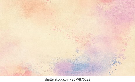 Abstract watercolor aesthetic horizontal background. Hand drawn vector splatter texture. Brush stroked painting pastel color watercolour