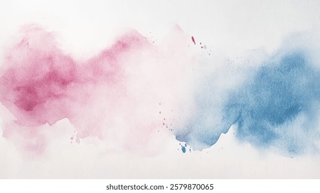 Abstract watercolor aesthetic horizontal background. Hand drawn vector splatter texture. Brush stroked painting pastel color watercolour