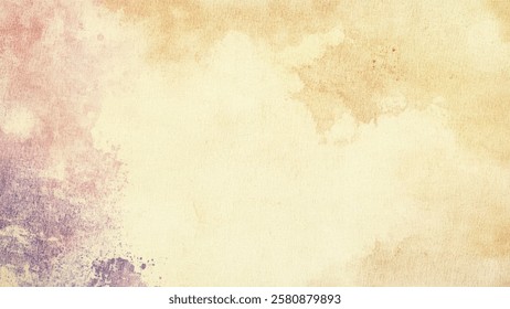 Abstract watercolor aesthetic horizontal background. Hand drawn vector splatter texture. Brush stroked painting pastel color watercolour