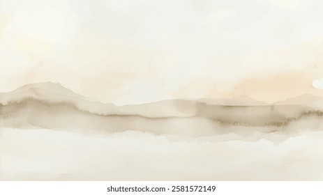 Abstract watercolor aesthetic horizontal background. Hand drawn vector splatter texture. Brush stroked painting pastel color watercolour