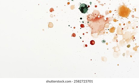 Abstract watercolor aesthetic horizontal background. Hand drawn vector splatter texture. Brush stroked painting pastel color watercolour