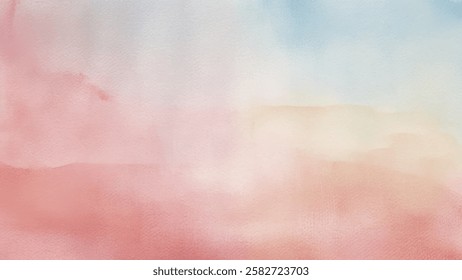 Abstract watercolor aesthetic horizontal background. Hand drawn vector splatter texture. Brush stroked painting pastel color watercolour