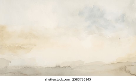 Abstract watercolor aesthetic horizontal background. Hand drawn vector splatter texture. Brush stroked painting pastel color watercolour